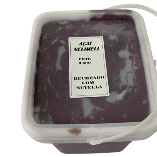 Açaí Natural com Nutella Balde 3,6 Litros