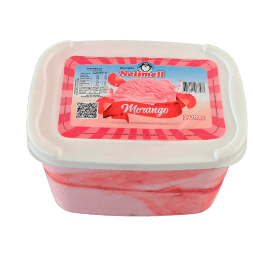 Pote de 2 Litros Sabor Morango