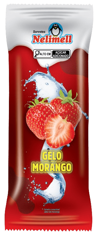 GELO SABORIZADO SABOR MORANGO